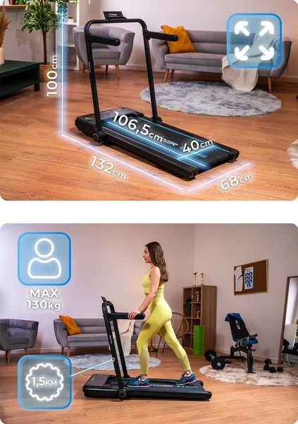 Banda fitness electrica pliabila cu Bluetooth, noua, la cutie.