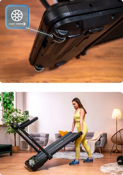 Banda fitness electrica pliabila cu Bluetooth, noua, la cutie.